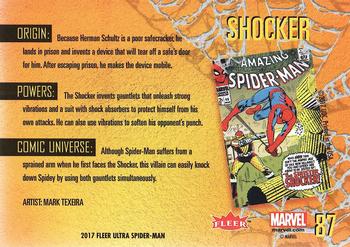 2017 Fleer Ultra Marvel Spider-Man #87 Shocker Back