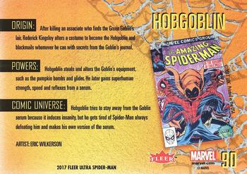 2017 Fleer Ultra Marvel Spider-Man #90 Hobgoblin Back