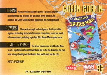 2017 Fleer Ultra Marvel Spider-Man #96 Green Goblin Back