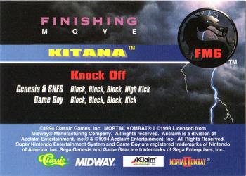 1994 Classic Mortal Kombat II - Finishing Moves #FM6 Knock Off Back