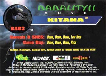 1994 Classic Mortal Kombat II - Babality Moves #BAB3 Kitana Back