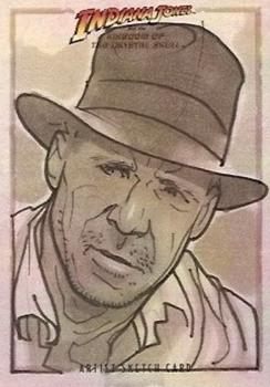 2008 Topps Indiana Jones and the Kingdom of the Crystal Skull - Sketch #NNO Adam Hughes Front