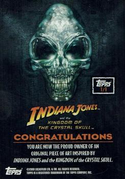 2008 Topps Indiana Jones and the Kingdom of the Crystal Skull - Sketch #NNO Karen Krajenbrink Back