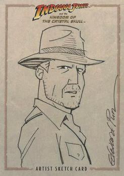2008 Topps Indiana Jones and the Kingdom of the Crystal Skull - Sketch #NNO Edward Pun Front