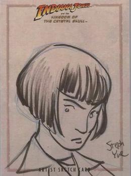2008 Topps Indiana Jones and the Kingdom of the Crystal Skull - Sketch #NNO Stephanie Yue Front