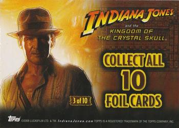 2008 Topps Indiana Jones and the Kingdom of the Crystal Skull - Foil #3 Indiana Jones / Mutt Williams Back