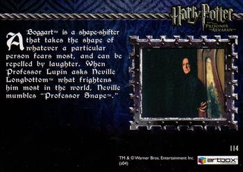2004 ArtBox Harry Potter and the Prisoner of Azkaban Update Edition #114 What Do You Fear the Very Most? Back