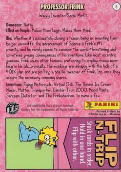 2002 Panini Simpsons Mania! #3 Professor Frink Back
