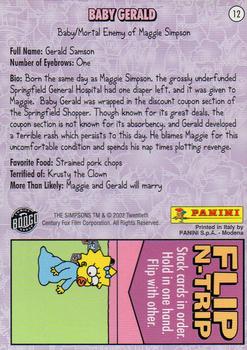 2002 Panini Simpsons Mania! #12 Baby Gerald Back