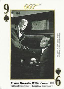2004 James Bond 007 Playing Cards I #9♠ Red Grant / Robert Shaw / James Bond / Sean Connery Front