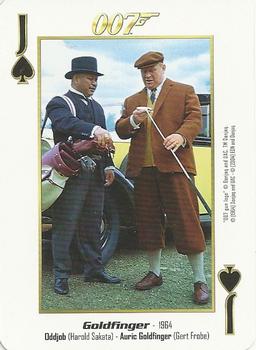 2004 James Bond 007 Playing Cards I #J♠ Oddjob / Harold Sakata / Auric Goldfinger / Gert Frobe Front