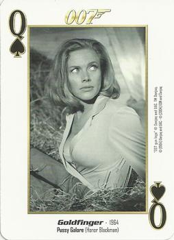 2004 James Bond 007 Playing Cards I #Q♠ Pussy Galore / Honor Blackman Front