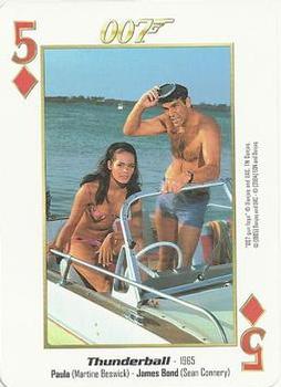 2004 James Bond 007 Playing Cards I #5♦ Paula Caplan / Martine Beswick / James Bond / Sean Connery Front