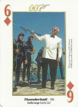 2004 James Bond 007 Playing Cards I #6♦ Emilio Largo / Adolfo Celi Front