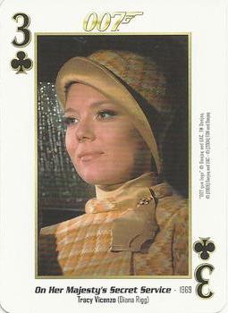 2004 James Bond 007 Playing Cards I #3♣ Tracy Vicenzo / Diana Rigg Front