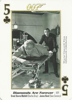 2004 James Bond 007 Playing Cards I #5♣ Ernst Stavro Blofeld / Charles Gray / James Bond / Sean Connery Front