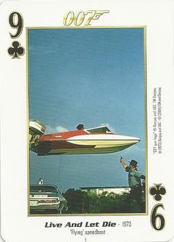 2004 James Bond 007 Playing Cards I #9♣ Flying Speedboat Front