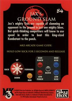 1995 SkyBox Mortal Kombat #84 Jax's Ground Slam Back