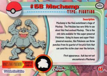 2000 Topps Chrome Pokemon #68 Machamp Back