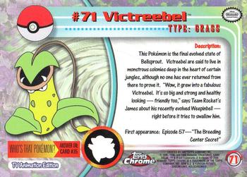2000 Topps Chrome Pokemon #71 Victreebel Back