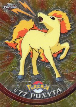 2000 Topps Chrome Pokemon #77 Ponyta Front