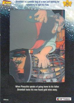 2003 ArtBox Disney Classic Movie FilmCardz #36 Stromboli Locks Pinocchio Away Back