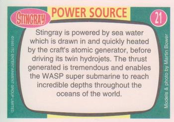 1993 Topps The Very Best of Stingray Thunderbirds Captain Scarlet #21 Power Source Back