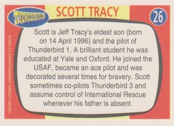 1993 Topps The Very Best of Stingray Thunderbirds Captain Scarlet #26 Scott Tracy Back