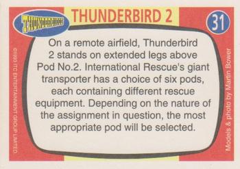 1993 Topps The Very Best of Stingray Thunderbirds Captain Scarlet #31 Thunderbird 2 Back