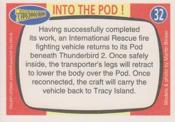 1993 Topps The Very Best of Stingray Thunderbirds Captain Scarlet #32 Into The Pod! Back