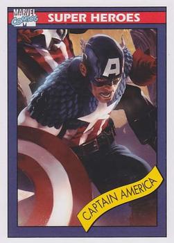 2015 Fleer Retro Marvel - 1990 Impel Marvel Universe #4 Captain America Front