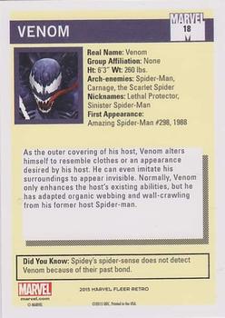 2015 Fleer Retro Marvel - 1990 Impel Marvel Universe #18 Venom Back
