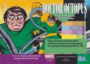 2015 Fleer Retro Marvel - 1993 Skybox Marvel Universe #3 Doctor Octopus Back