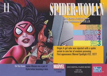 2015 Fleer Retro Marvel - 1993 Skybox Marvel Universe #11 Spider-Woman Back