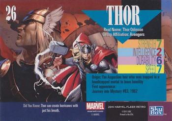 2015 Fleer Retro Marvel - 1993 Skybox Marvel Universe #26 Thor Back