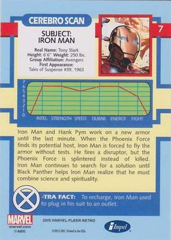 2015 Fleer Retro Marvel - 1992 Impel Uncanny X-Men #7 Iron Man Back