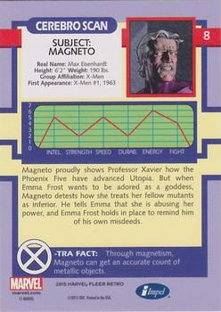 2015 Fleer Retro Marvel - 1992 Impel Uncanny X-Men #8 Magneto Back