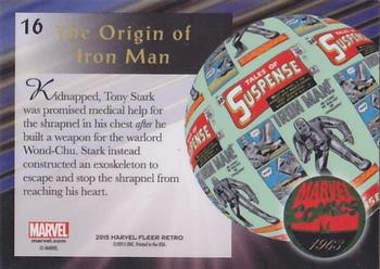 2015 Fleer Retro Marvel - 1994 Flair Origins #16 Iron Man Back