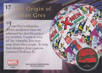 2015 Fleer Retro Marvel - 1994 Flair Origins #17 Jean Grey Back