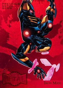 2015 Fleer Retro Marvel - 1995 Flair Marvel Metal Blaster Precious Metal Gems Red #23 Iron Man Front