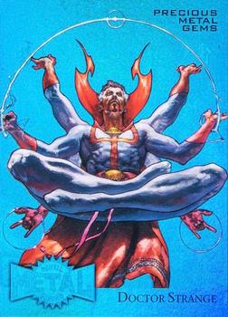 2015 Fleer Retro Marvel - 1995 Flair Marvel Metal Blaster Precious Metal Gems Blue #13 Doctor Strange Front