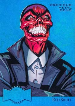 2015 Fleer Retro Marvel - 1995 Flair Marvel Metal Blaster Precious Metal Gems Blue #30 Red Skull Front