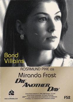 2008 Rittenhouse James Bond In Motion - Bond Villains #F52 Miranda Frost Back