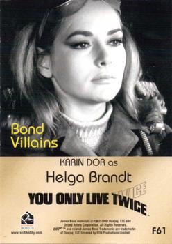 2008 Rittenhouse James Bond In Motion - Bond Villains #F61 Helga Brandt Back