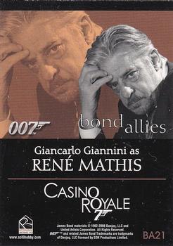 2008 Rittenhouse James Bond In Motion - Bond Allies #BA21 Giancarlo Giannini as René Mathis Back