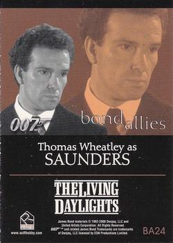 2008 Rittenhouse James Bond In Motion - Bond Allies #BA24 Thomas Wheatley as Saunders Back