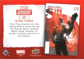 2016 Upper Deck Marvel Annual - Gold #17 Nick Fury Back
