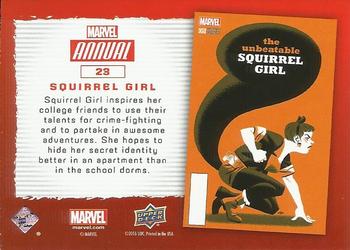 2016 Upper Deck Marvel Annual - Gold #23 Squirrel Girl Back