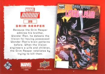 2016 Upper Deck Marvel Annual - Gold #25 Grim Reaper Back