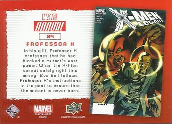 2016 Upper Deck Marvel Annual - Gold #34 Professor X Back